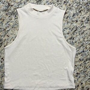 SHEIN Cream Sleeveless Tank Top